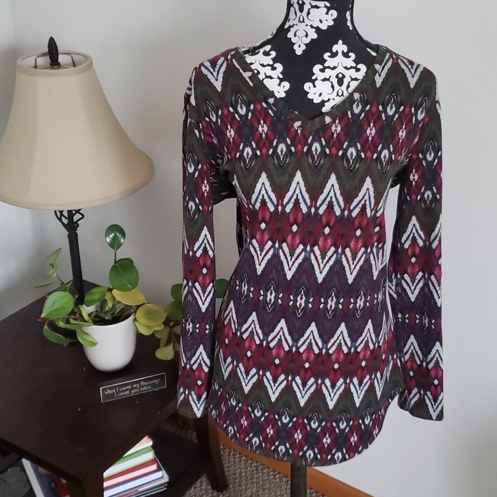 Sale! Tacera Aztec long sleeve shirt